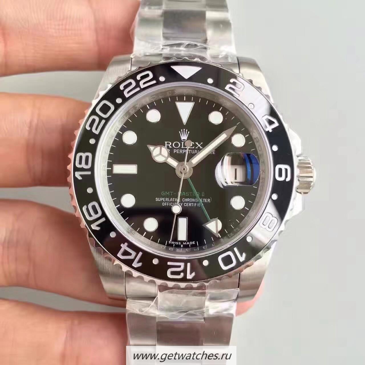 Perfect Replica R01ex GMT-Master II 116710 LN Noob Factory V7 SS Black Dial 2836