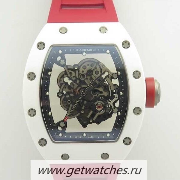 High Quality Richard Mille RM055 KVF V2 White Ceramic Skeleton Dial M8215